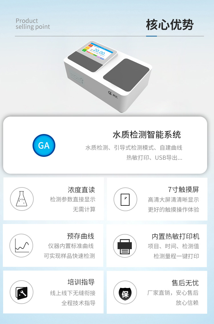 實(shí)驗室臺式水質(zhì)檢測儀核心優(yōu)勢